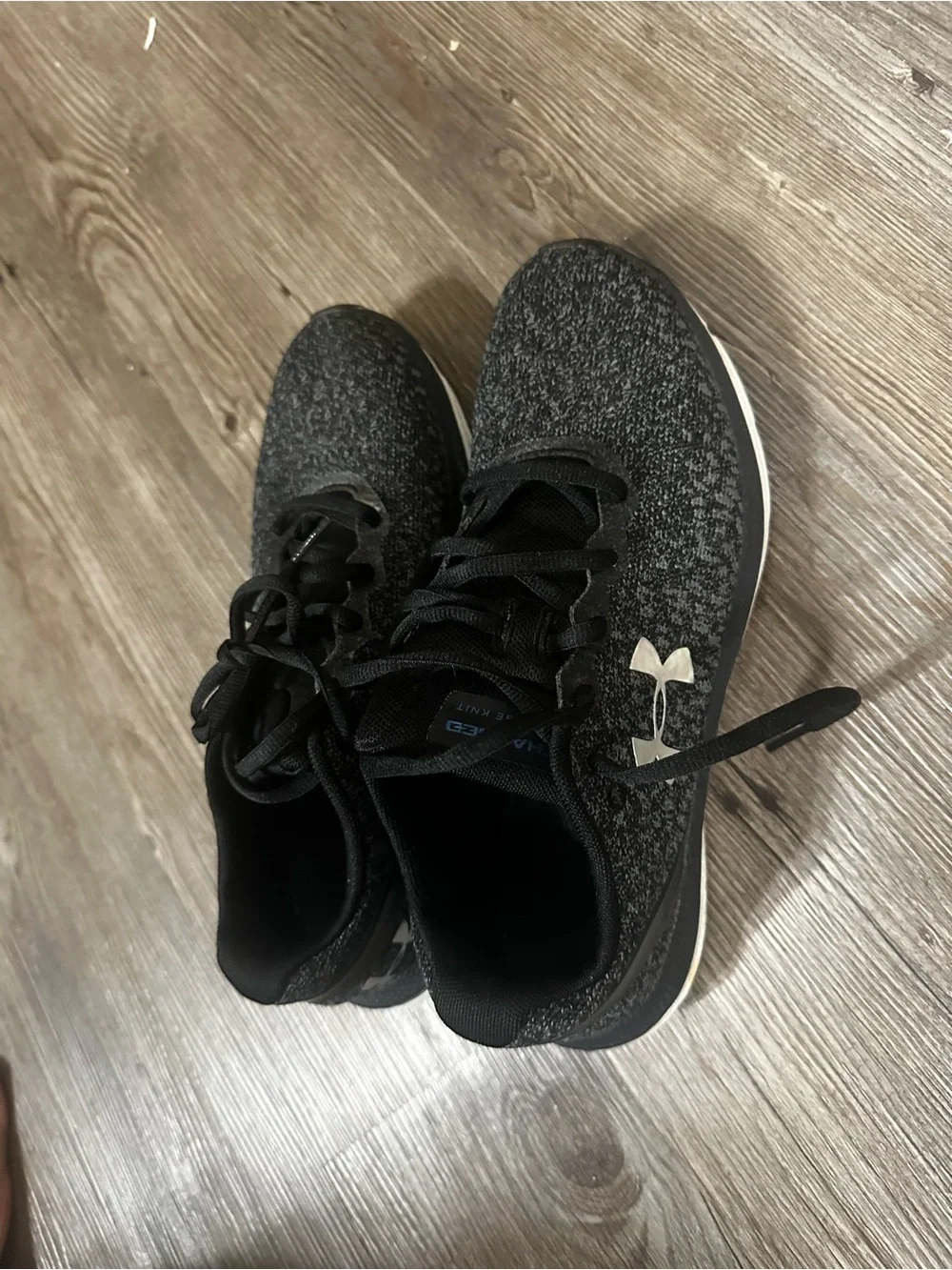 Under Armour Women’s Black & Gray Knit Training Sneakers